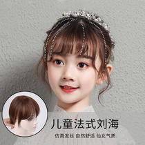 Children wig headwear emulation female baby French style air Liu Haiflake natural princess girl styling Korean version full head