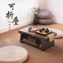 Kang table rural old-fashioned solid wood household small pit a few Chinese northeast bay window small table on the small table on the kang