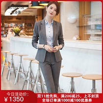 Kulod 2021 autumn and winter gray professional suit suit women fashion overalls temperament commuter suit formal dress