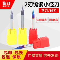 Ozzo 60 degrees 55 degrees Tiny Diameter Milling Cutter Tungsten Steel Hard Alloy Flat-bottomed Spherical 2-Edged Path Knife Alloy Ball Head Knife