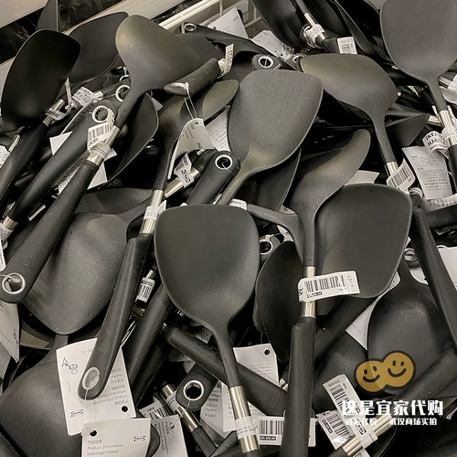 Ikea покупает ikea365+hjalte hart из нержавеющей стали из нержавеющей стали Черный силиконовый шпатель, нежигая камер
