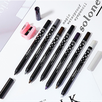 Solone waterproof eye line rubber-pen eyelink pen lasting without fainting and not decolourizing black coffee gold and silver drill flash