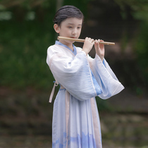 Childhood Yan Hanfu Boys Ancient Children Tang Dress Young Men Chinese Style Childrens Wear Boy Dress Autumn Wind Flower Snow Moon