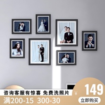 Hipster bedroom porch small wall Photo Wall photo frame combination birthday gift free washing without punch