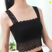 Lace sling sling female summer thin white bottoming underwear short inner wear beauty back against light wrap chest small vest