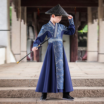Childrens Hanfu Boys Autumn and Winter Clothing 2021 New Ancient Dress Chivalrous Style Tang Dress Performance Costumes Jinyiwei Original Hanfu