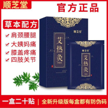 Shunzhi Tang Ai hot moxibustion patch official website shoulder and neck lumbar spine knee pain physiotherapy patch warm Palace paste self-heating application