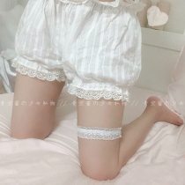 Green air sauce White simple wedding bride hollow lace thigh ring elastic sexy leg ring accessories accessories