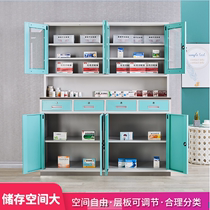 Stainless steel western medicine cabinet Medical clinic Steel drug locker Treatment room Sterile dispensing console Instrument cabinet