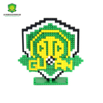 Beijing Guoan official childrens inheritance puzzle Guoan fans commemorative ornaments team emblem building blocks