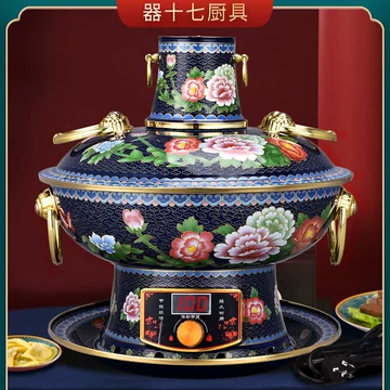 景泰蓝铜火锅鸳鸯锅-景泰蓝铜火锅鸳鸯锅促销价格、景泰蓝铜火锅鸳鸯锅