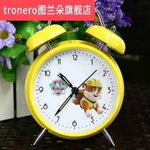 Wang Wang team meritorious animation cartoon dog patrol small alarm clock luminous students mute bell metal