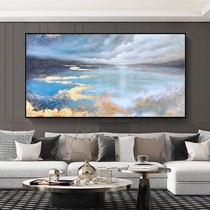 Hand-painted oil painting landscape landscape hanging painting abstract living room decoration painting light luxury sofa restaurant background wall horizontal version modern