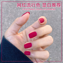 Nail Polish Gel 2022 New Plum Color Wine Red Nail Polish Rubber Net Red Pop Color Medecine Shop Exclusive Display White