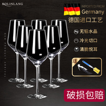 Crystal wine glass home Set 6 large wine glasses 2 Creative grape decanter glass wine set Goblet