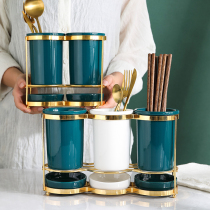  Creative light luxury chopstick tube rack Drain chopstick cage Household simple kitchen chopstick spoon storage rack Commercial