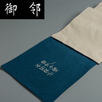 Mingporcelain point tea mat cotton linen embroidery fabric Zen Chinese style dry bubble heat insulation pad four gentlemen tissue box fabric