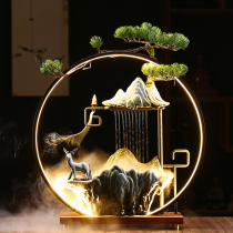 Creative Feng Shui lucky running water decoration Living room entrance office desktop fountain humidifier housewarming opening gift