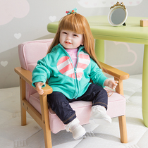 Four teeth baby cute simulation princess doll long hair dressing dress doll creative personality toy gift