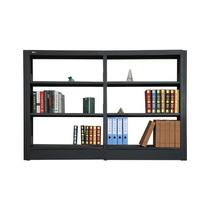 1 m short book rack steel bookstore school single double-sided data frame reading room Archive frame iron metal bookcase