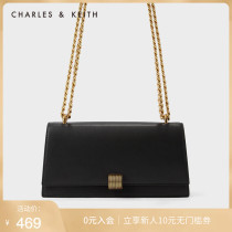 CHARLES & KEITH autumn women bag CK2-20270711 women metal buckle small square bag chain shoulder bag