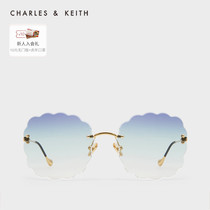 CHARLES&KEITH22 Summer new CK3-71280488 ladies corrugated frameless sunglasses