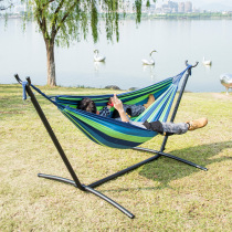 Outdoor Leisure Hammock Camping Hammock Portable Single Stand Hammock Cotton Rope Cross-border Outdoor Products
