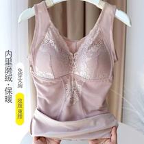 Close-up winter bra integrated with velvety body blouses warm underwear vest woman winter big code tight fit and undercoat