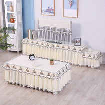 Tea table cloth cover Chinese living room rectangular TV cabinet table cloth fabric mat cloth lace European coffee table table cloth