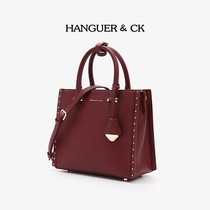 HANGUER & CK red Bride wedding hand bag small square bag female 2021 New Wild shoulder bag