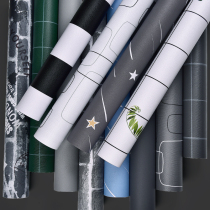 Grey Dormitory Wallpaper Wallpaper Self-Adhesive Waterproof Moisture-Proof Dorm Room Arrangement Bedroom Desktop Cabinets Furniture Stickers Wall Stickers