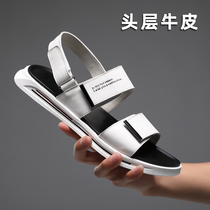 Mens sandals 2021 summer new fashion leather outdoor sandals wear non-slip soft bottom trend leather sandals