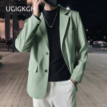 Casual suit mens Tide brand small suit fashion trend Net red loose wild all autumn hair stylist single West Coat