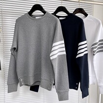 Forever God TB four-bar waffle round neck sweater men and women same oversize loose casual pullover top