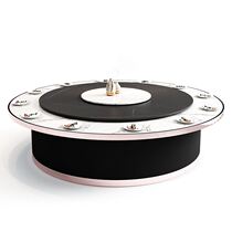 Love Dreams Bird Hotel Electric Dining Table Big Round Table New Chinese Marble Rock Plate Table Invisible Hotpot Table Turntable 10