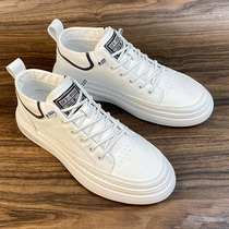 High-help casual board shoes in mens shoes 2022 New spring autumn summer mens leather small white shoes mens 100 hitch