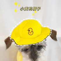 Pet little yellow duck hat dog cat universal small dog hat selling cute photo headdress