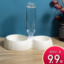 Cat bowl Double bowl Cat automatic drinking water Anti-tipping water bowl Dog bowl Dog bowl Cat food bowl Pet supplies