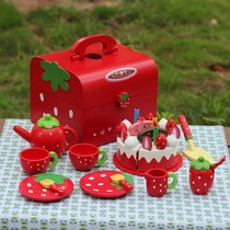 Wooden Strawberry Cake