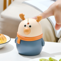 Fawn toothpick box home personality creative automatic pop-up push toothpick barrel high color value light luxury cartoon cute