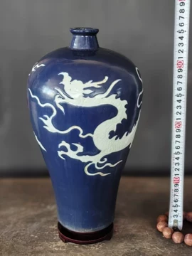 霁蓝釉白龙纹梅瓶-霁蓝釉白龙纹梅瓶促销价格、霁蓝釉白龙纹梅瓶品牌- 淘宝
