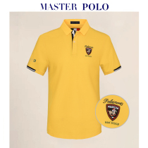 USA Paul yellow short-sleeved T-shirt golf clothing mens middle-aged POLO shirt Summer thin section lapel half-sleeve T-shirt