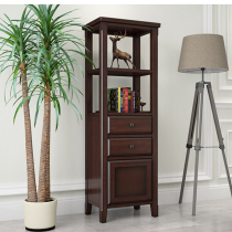 Customized American living room bathroom side cabinet narrow side cabinet bathroom solid wood toilet locker Waterproof high cabinet