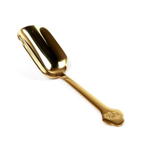 Pure copper tea spoon Kung Fu tea road zero with tea shovel Creative tea spoon Tea set Six gentlemen accessories tea red and green rock tea spoon