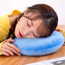 Summer U-shaped pillow neck travel portable car plane pillow office sleeping teacher student lunch break artifact