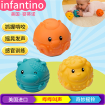 American infantino baby Tino baby hand-held ball baby shaking music puzzle tactile sense ball toy