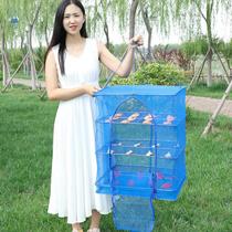 Folding fish net fly cage multi-function stainless steel drying vegetable dry goods Net frame large quick-drying vegetable artifact