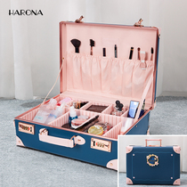 Han Rona Makeup Bag Ins Wind Super Fire Portable Professional and Makeup Division Embroidered Containing Box Password Makeup Case