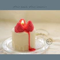 Growing Up with You birthday cake aromatherapy cute girl heart ins Wind with hand gift strawberry scented candle