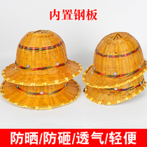 Bamboo Welcome Safety Hat Works Breakthrough Sunscreen Construction Summer Protection Vineyard Hat National Helmet Construction Project